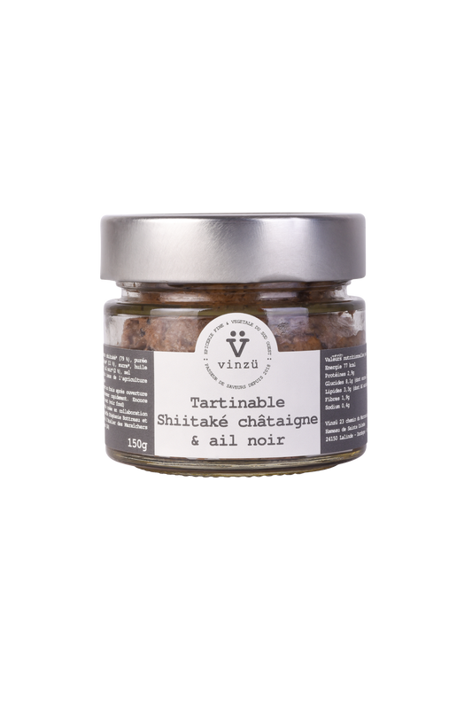 Vinzü - Tartinable Shiitake, châtaigne ail noir bio: 150g